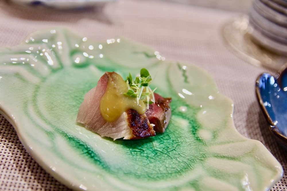 台中無菜單日本料理【鮨初 割烹】預約制 慶生約會推薦餐廳 網路很紅的哈密瓜蛋糕就是這家